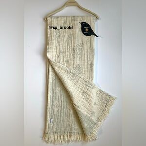 🎁Piscatextil Easter Bunny Throw Blanket - Oatmeal and Green Cotton Bunny Blanket